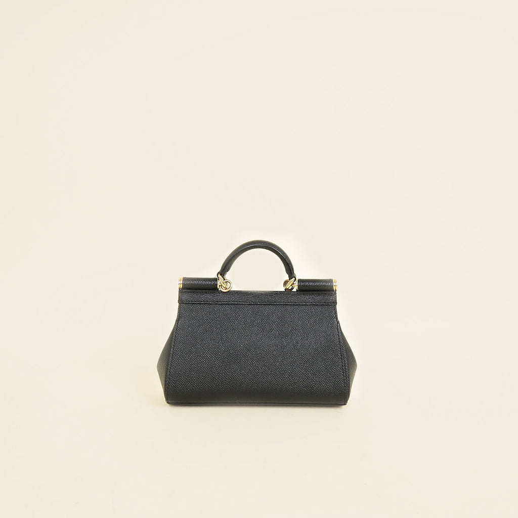Dolce & Gabbana Black Small Miss Sicily East West Bag