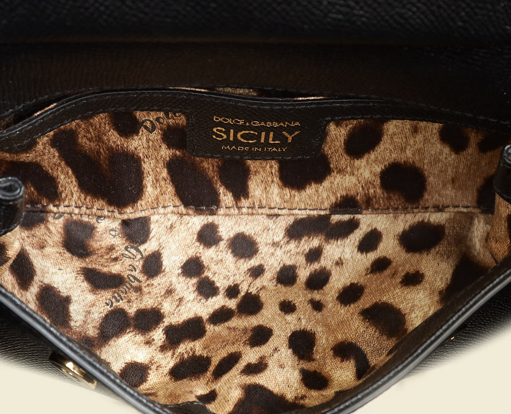 Dolce & Gabbana Black Small Miss Sicily East West Bag