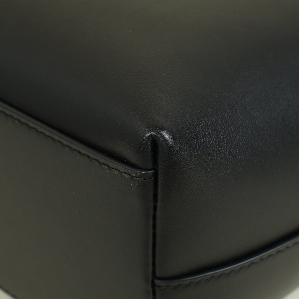 Dolce & Gabbana Black Small DG Logo Shopper Tote Bag