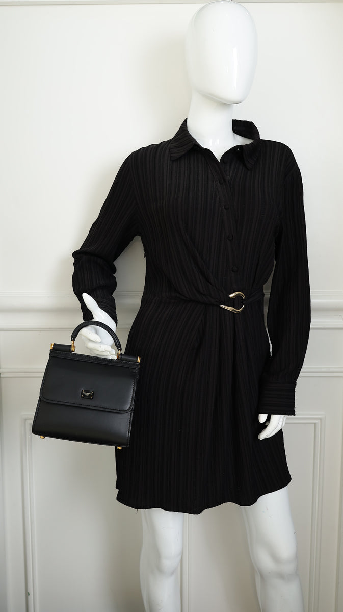 Dolce & Gabbana Black Mini Sicily 58 Shoulder Bag