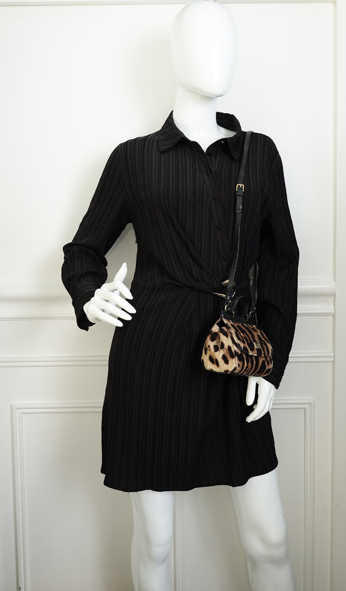 Dolce & Gabbana Tiger Multicolor Terry Cloth Mini Miss Sicily Top-Handle Bag