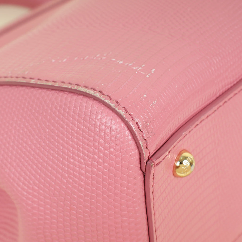 Dolce & Gabbana Pink Iguana Print Sicily Medium Bag