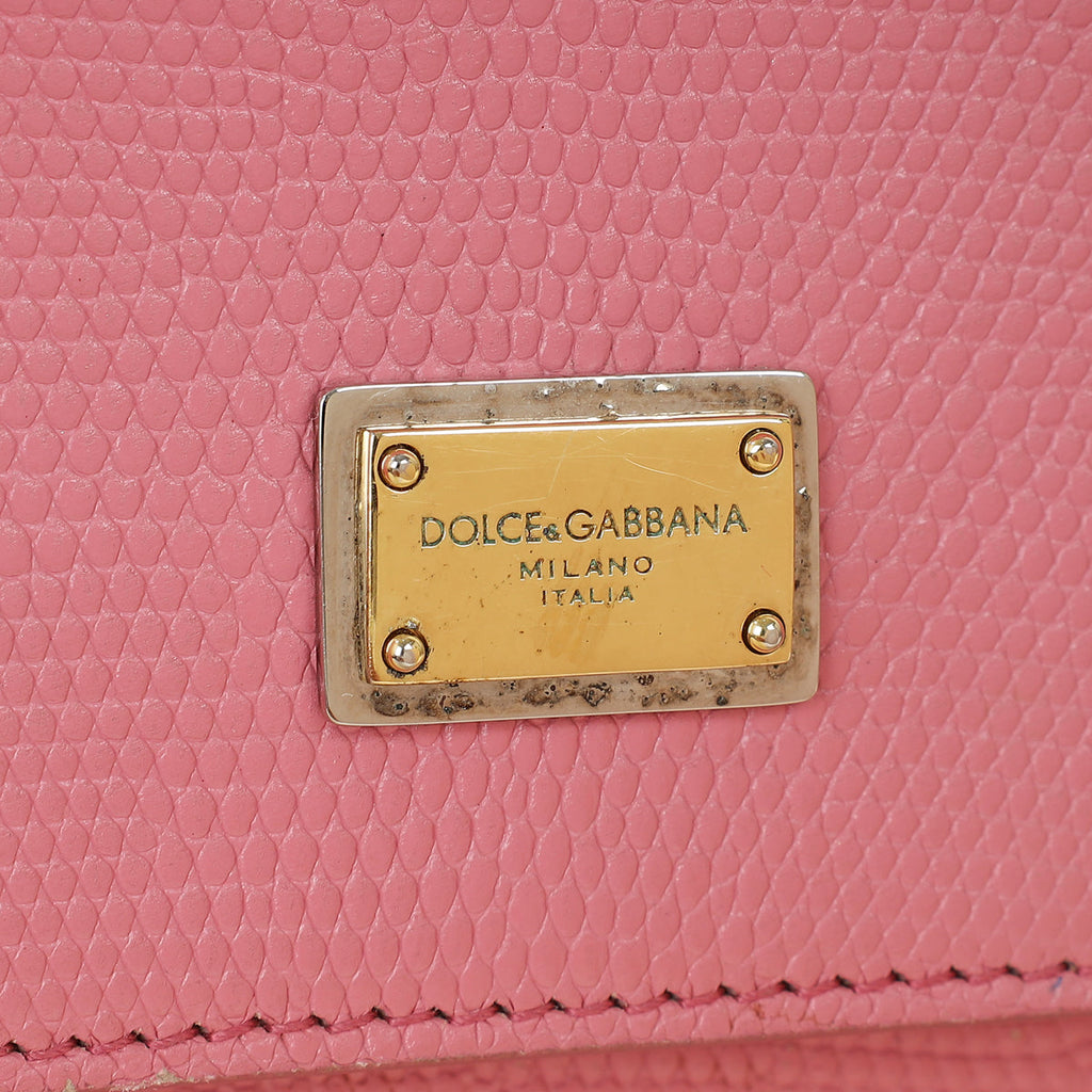 Dolce & Gabbana Pink Iguana Print Sicily Medium Bag