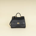 Dolce & Gabbana Black Dauphine Sicily Medium Bag