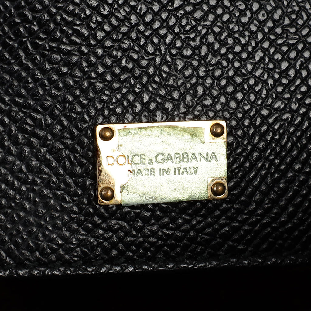 Dolce & Gabbana Black Dauphine Sicily Medium Bag