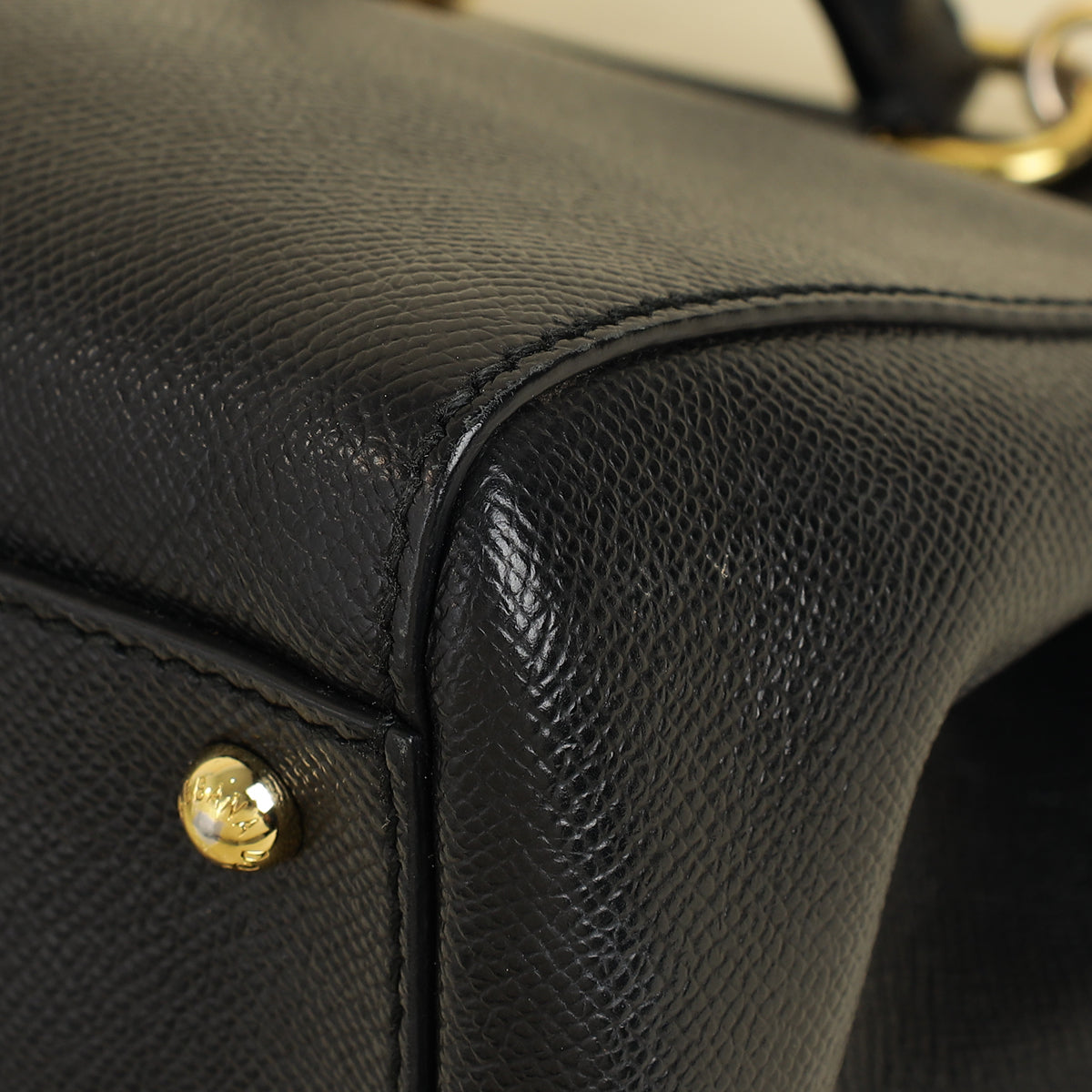 Dolce & Gabbana Black Dauphine Sicily Medium Bag