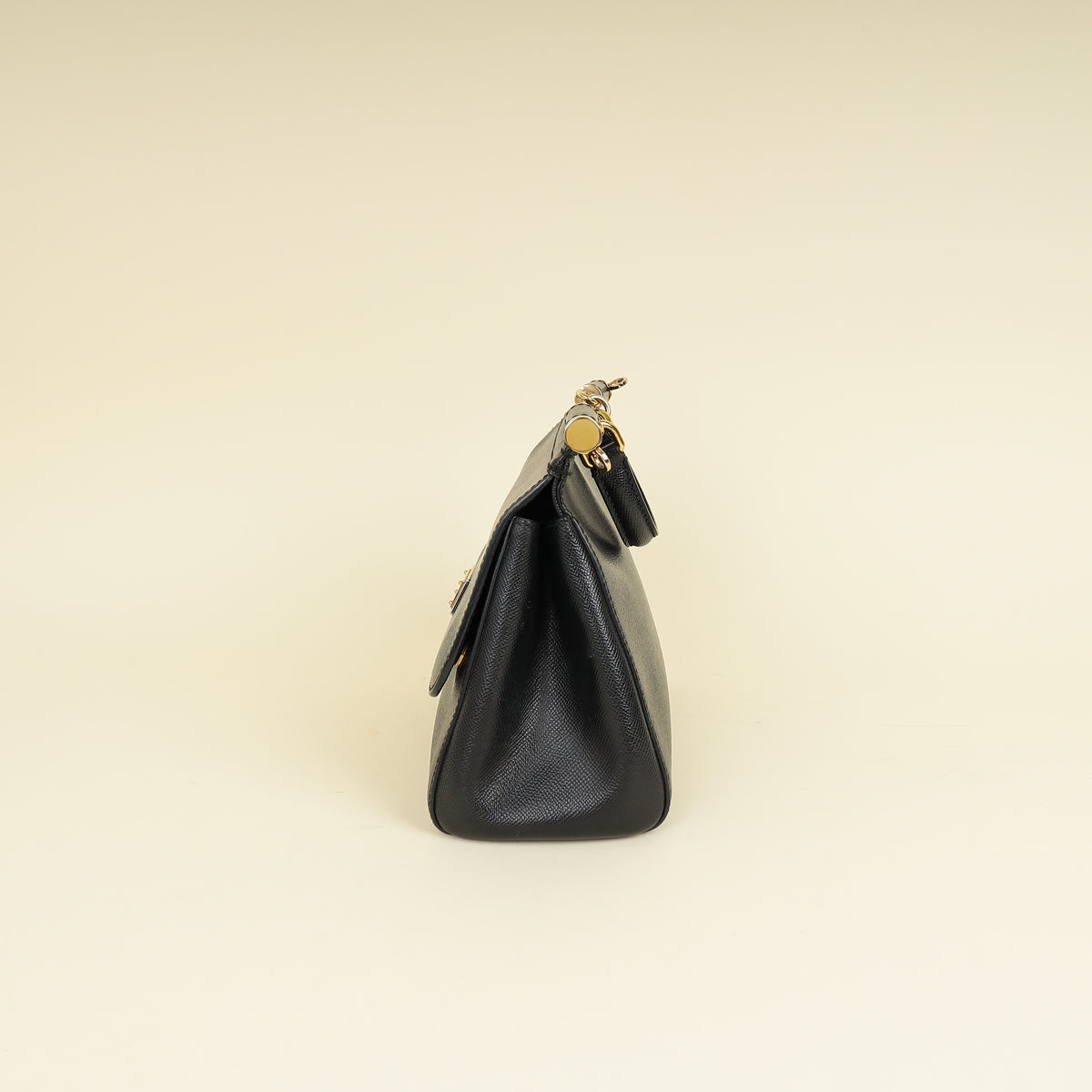 Dolce & Gabbana Black Dauphine Sicily Medium Bag