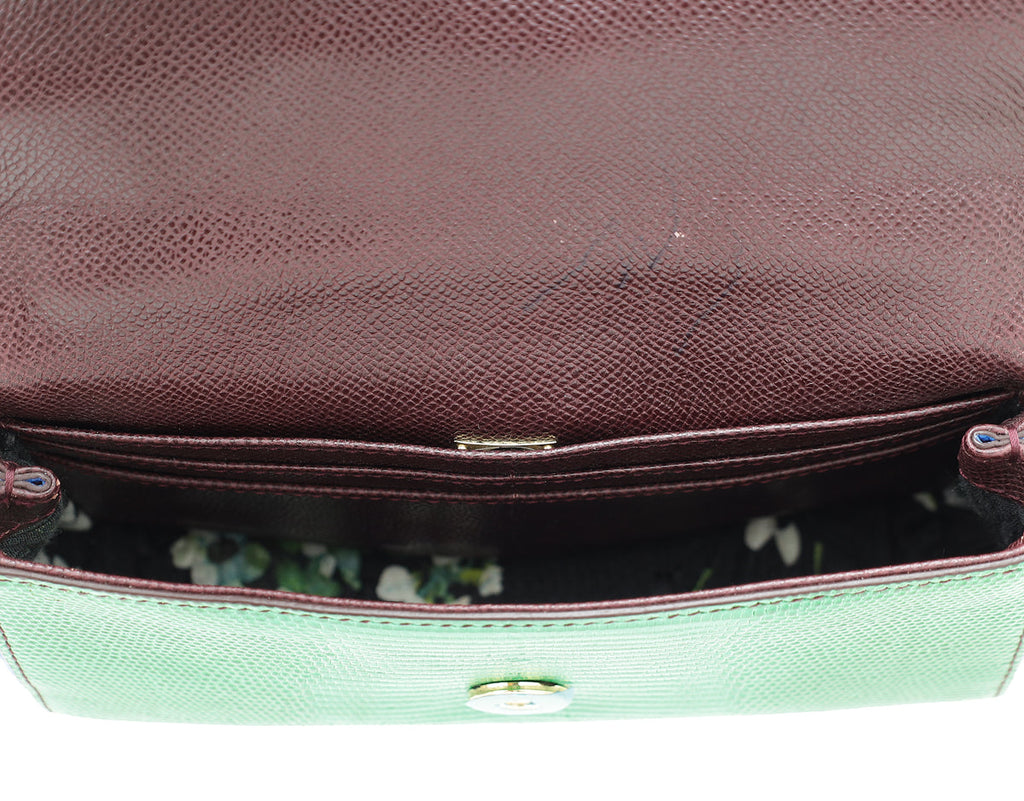 Dolce & Gabbana Multicolor Lizard Embossed Sicily Bag