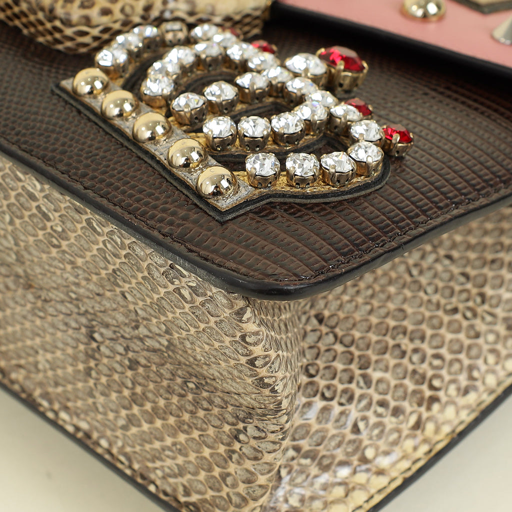 Dolce & Gabbana Pink Multicolor Lucia Queen Embellished Shoulder Bag