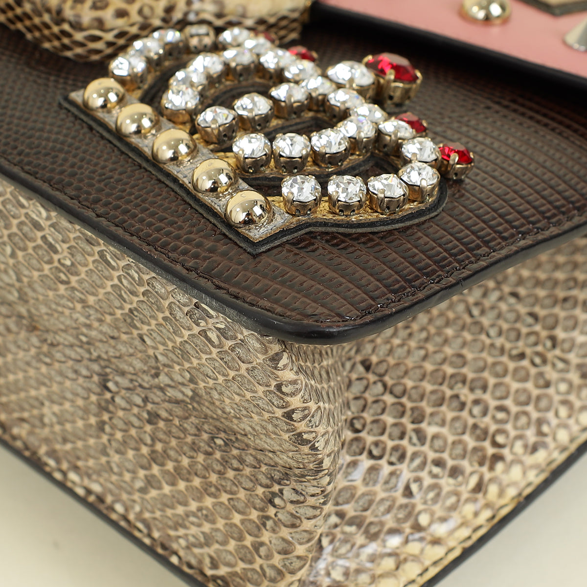 Dolce & Gabbana Pink Multicolor Lucia Queen Embellished Shoulder Bag