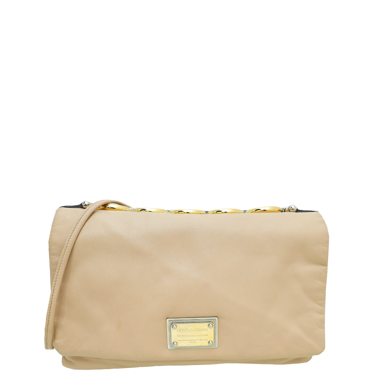 Dolce & Gabbana Beige Miss Dico Soft Flap Shoulder Bag