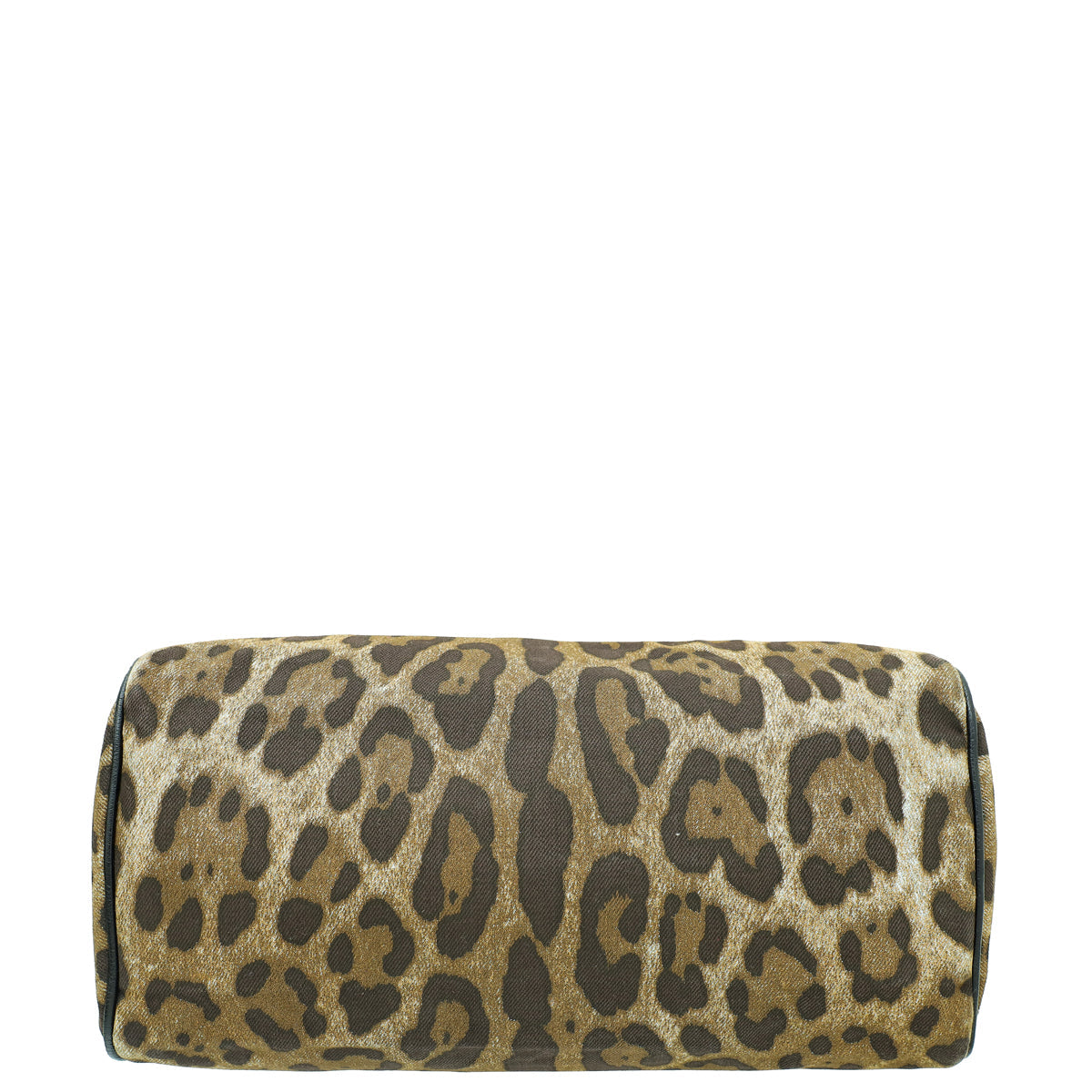 Dolce & Gabbana Bicolor Denim Leopard Print Miss Sicily Large Bag