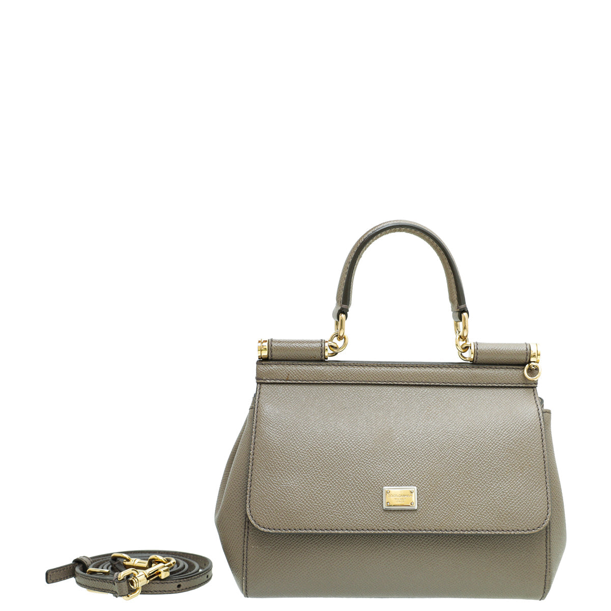 Dolce & Gabbana Gray Dauphine Sicily Small Bag