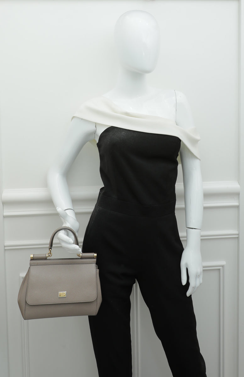 Dolce & Gabbana Gray Dauphine Sicily Small Bag
