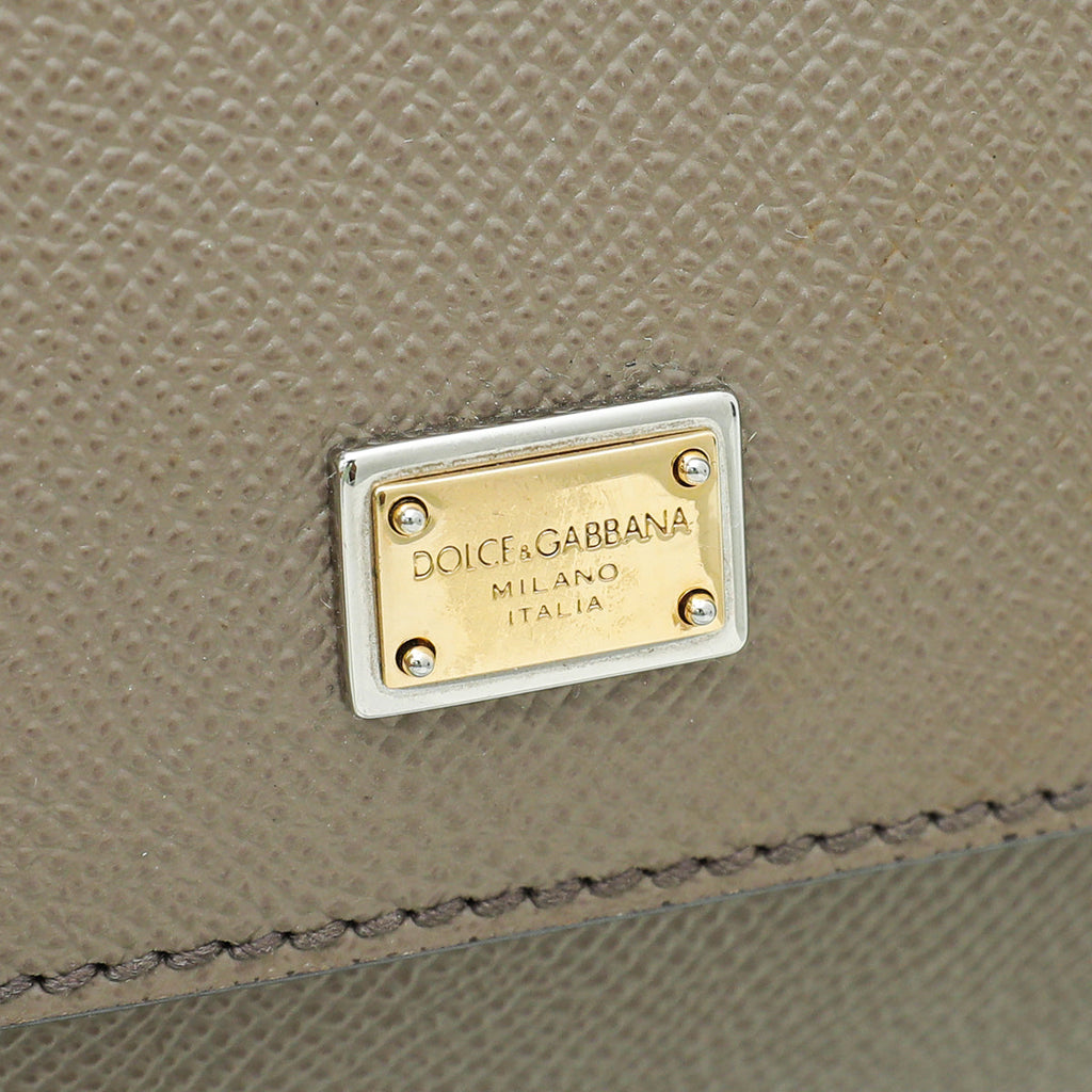 Dolce & Gabbana Gray Dauphine Sicily Small Bag