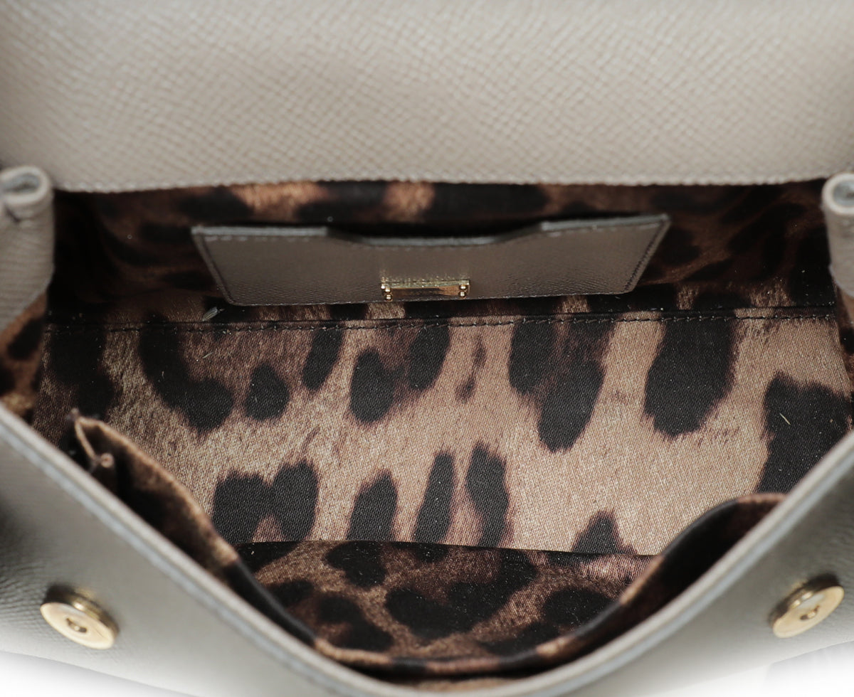 Dolce & Gabbana Gray Dauphine Sicily Small Bag