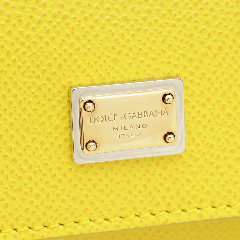 Dolce & Gabbana Yellow Elongated Sicily Small Bag