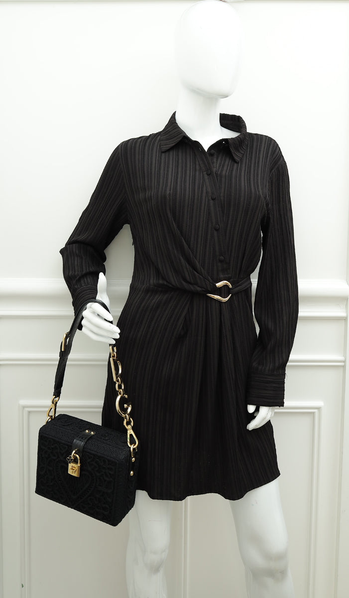 Dolce & Gabbana Black Cordonetto Lace "Dolce Bag"