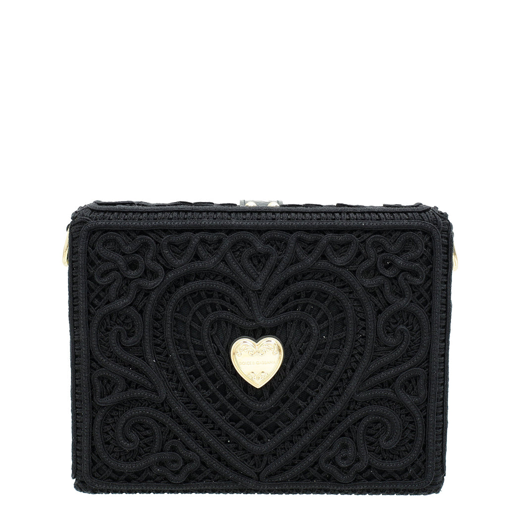 Dolce & Gabbana Black Cordonetto Lace "Dolce Bag"