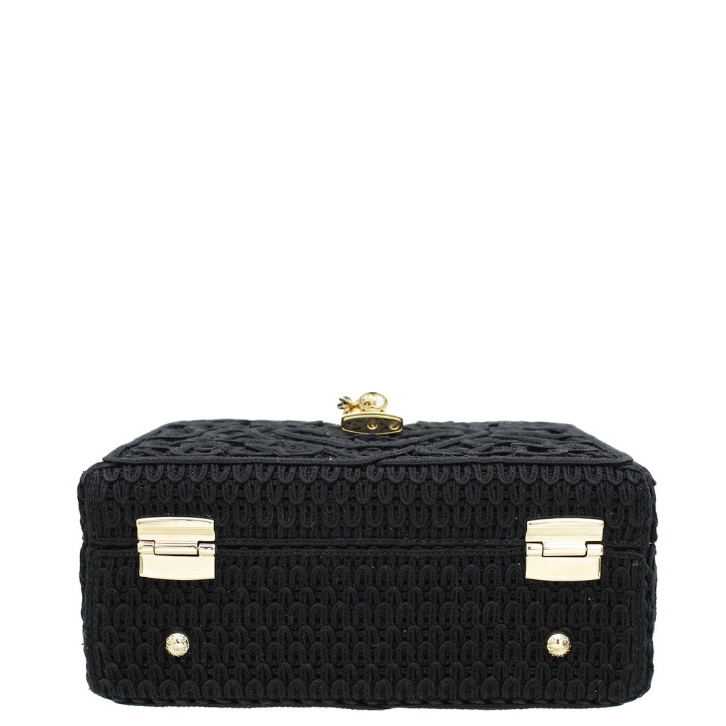 Dolce & Gabbana Black Cordonetto Lace "Dolce Bag"