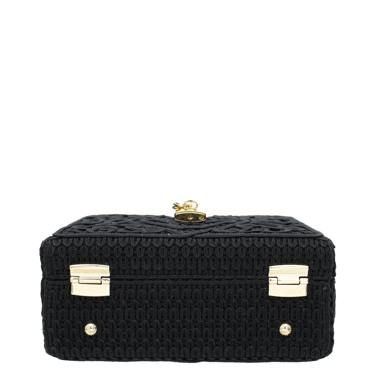 Dolce & Gabbana Black Cordonetto Lace "Dolce Bag"