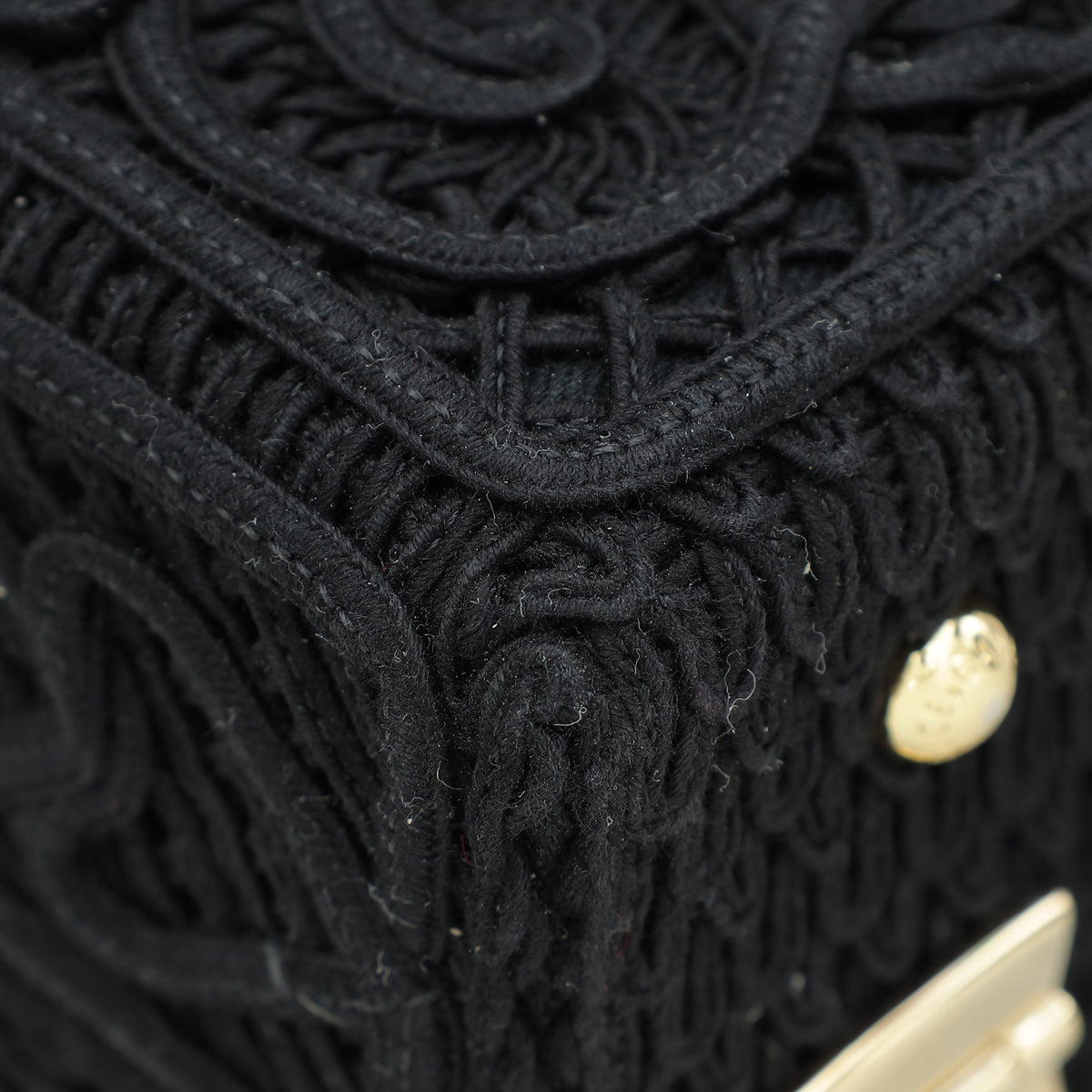 Dolce & Gabbana Black Cordonetto Lace "Dolce Bag"