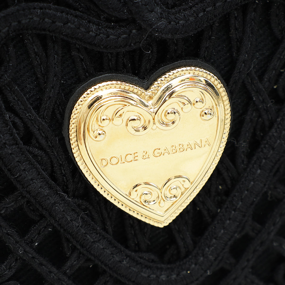 Dolce & Gabbana Black Cordonetto Lace "Dolce Bag"