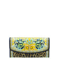 Dolce & Gabbana Multicolor Leopard Majolica DG Continental Wallet