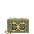 Dolce & Gabbana Metallic Gold Lurex DG Girls Flap Chain Bag