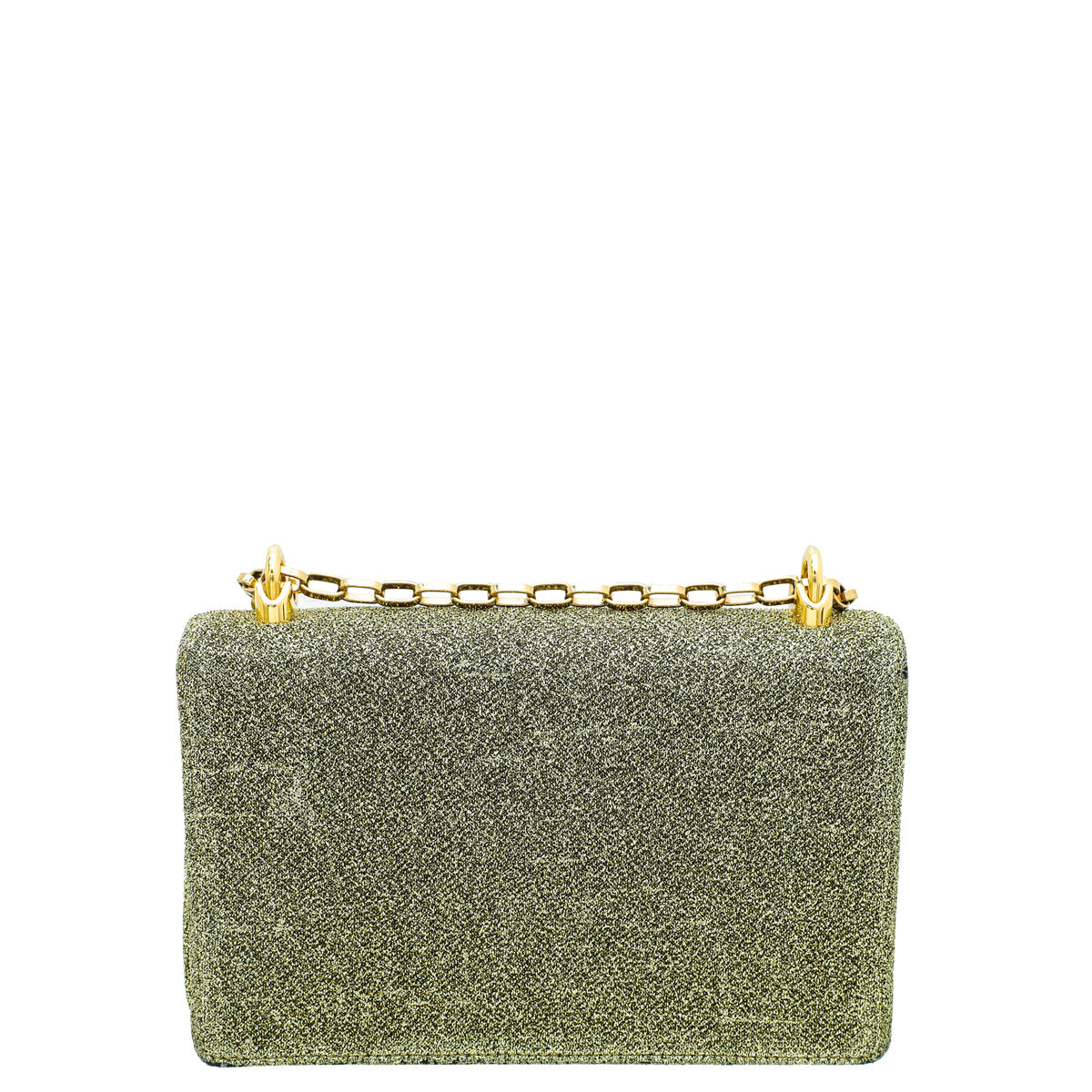 Dolce & Gabbana Metallic Gold Lurex DG Girls Flap Chain Bag