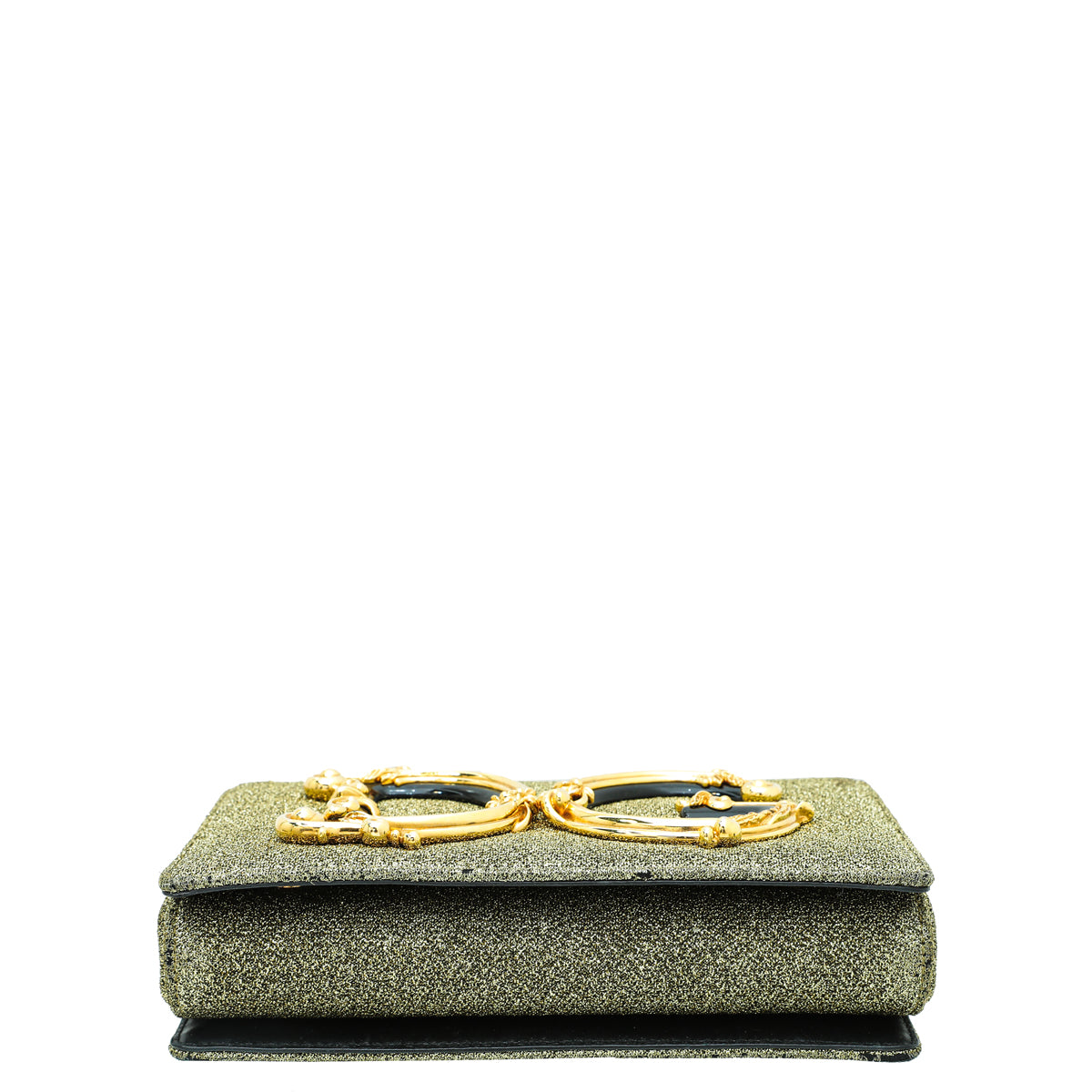 Dolce & Gabbana Metallic Gold Lurex DG Girls Flap Chain Bag