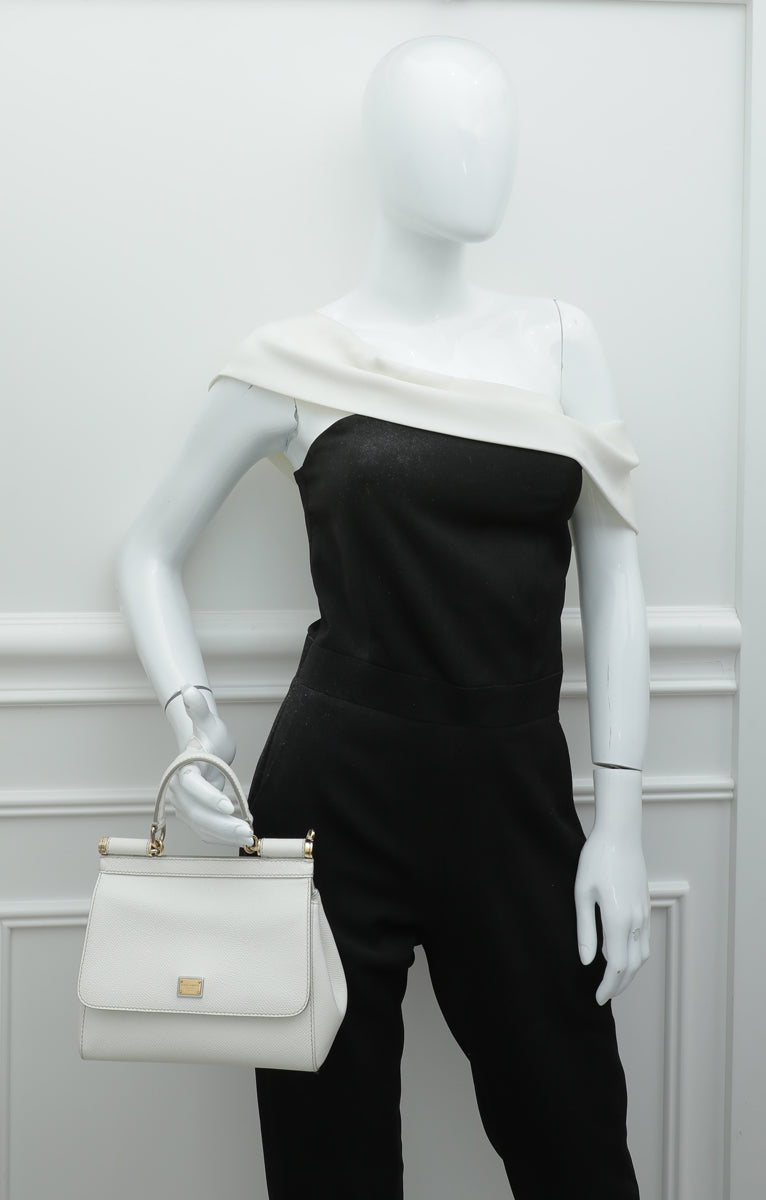 Dolce & Gabbana White Sicily Small Bag