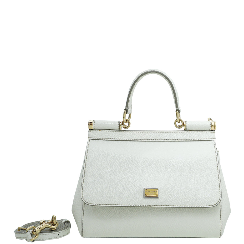 Dolce & Gabbana White Sicily Small Bag