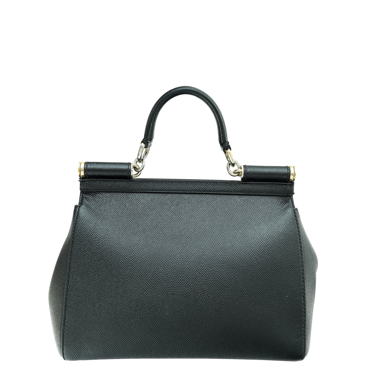 Dolce & Gabbana Black Dauphine Sicily Medium Bag