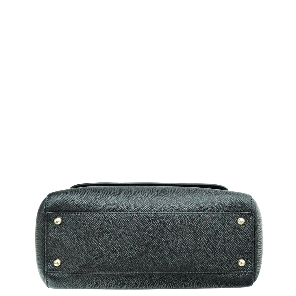 Dolce & Gabbana Black Dauphine Sicily Medium Bag