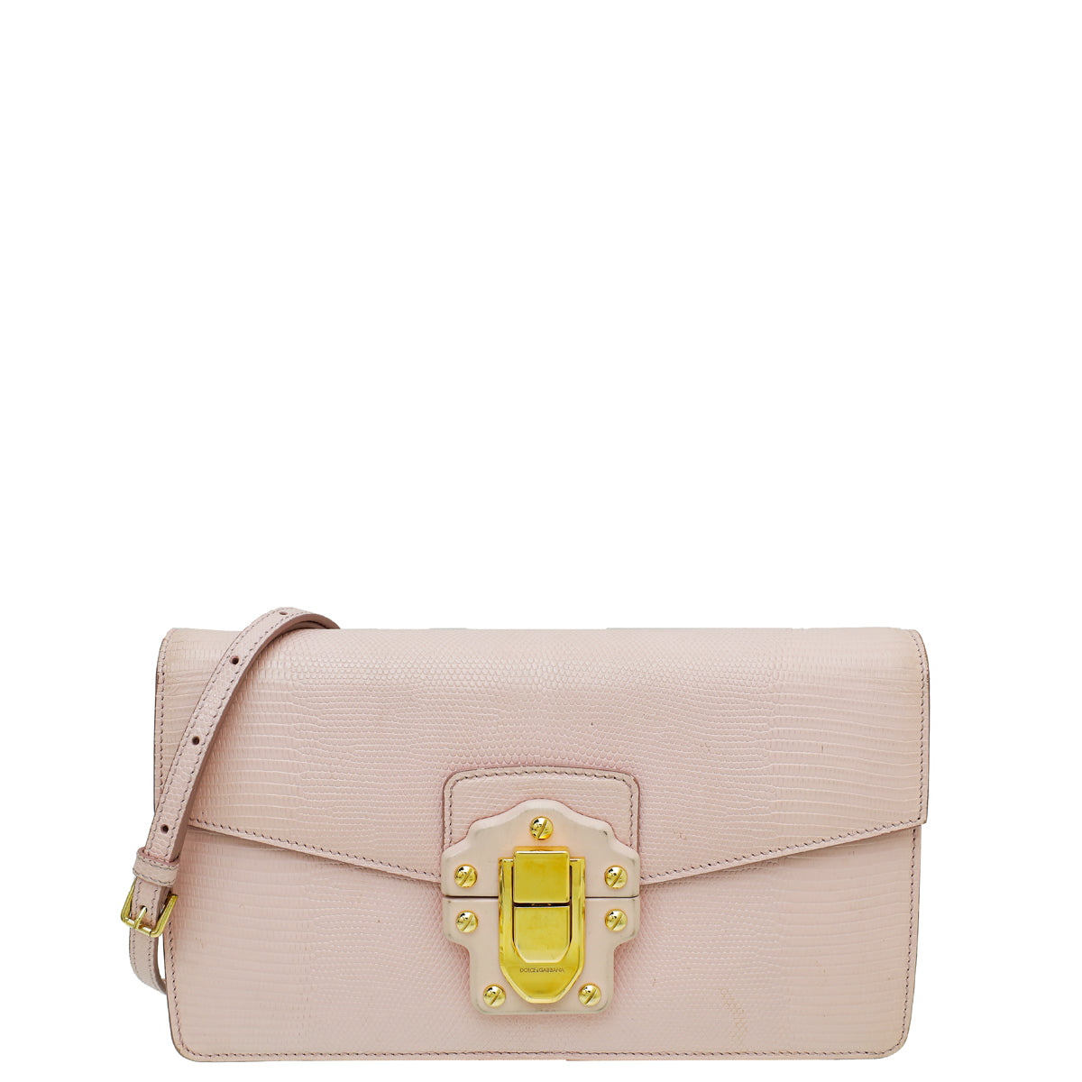 Dolce & Gabbana Pink Iguana Print Lucia Shoulder Bag