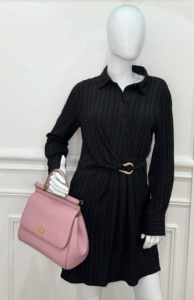 Dolce & Gabbana Light Pink Dauphine Sicily Medium Bag