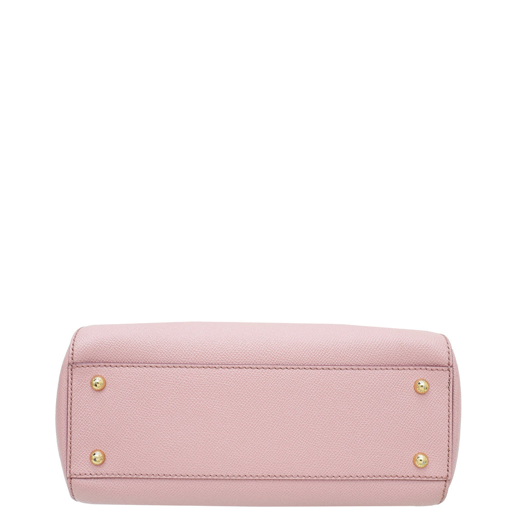Dolce & Gabbana Light Pink Dauphine Sicily Medium Bag