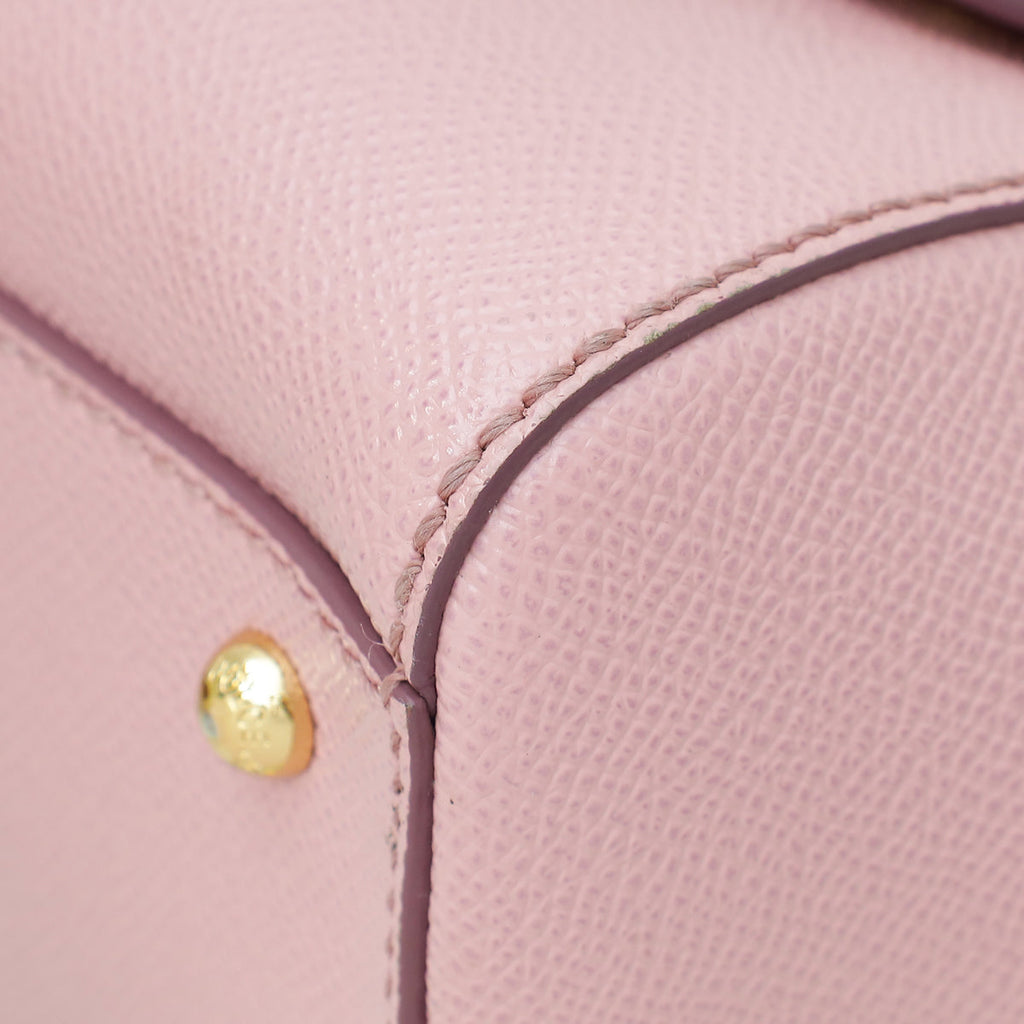 Dolce & Gabbana Light Pink Dauphine Sicily Medium Bag