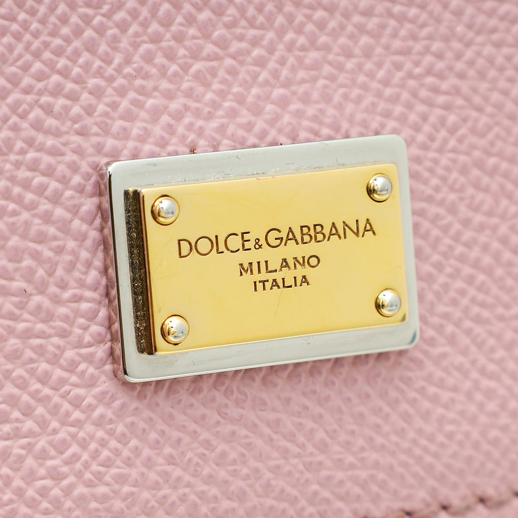 Dolce & Gabbana Light Pink Dauphine Sicily Medium Bag