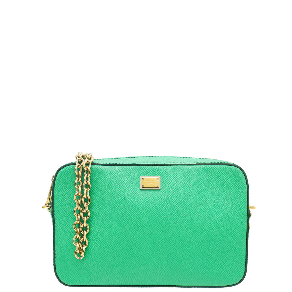 Dolce & Gabbana Green Dauphine Chain Camera Bag