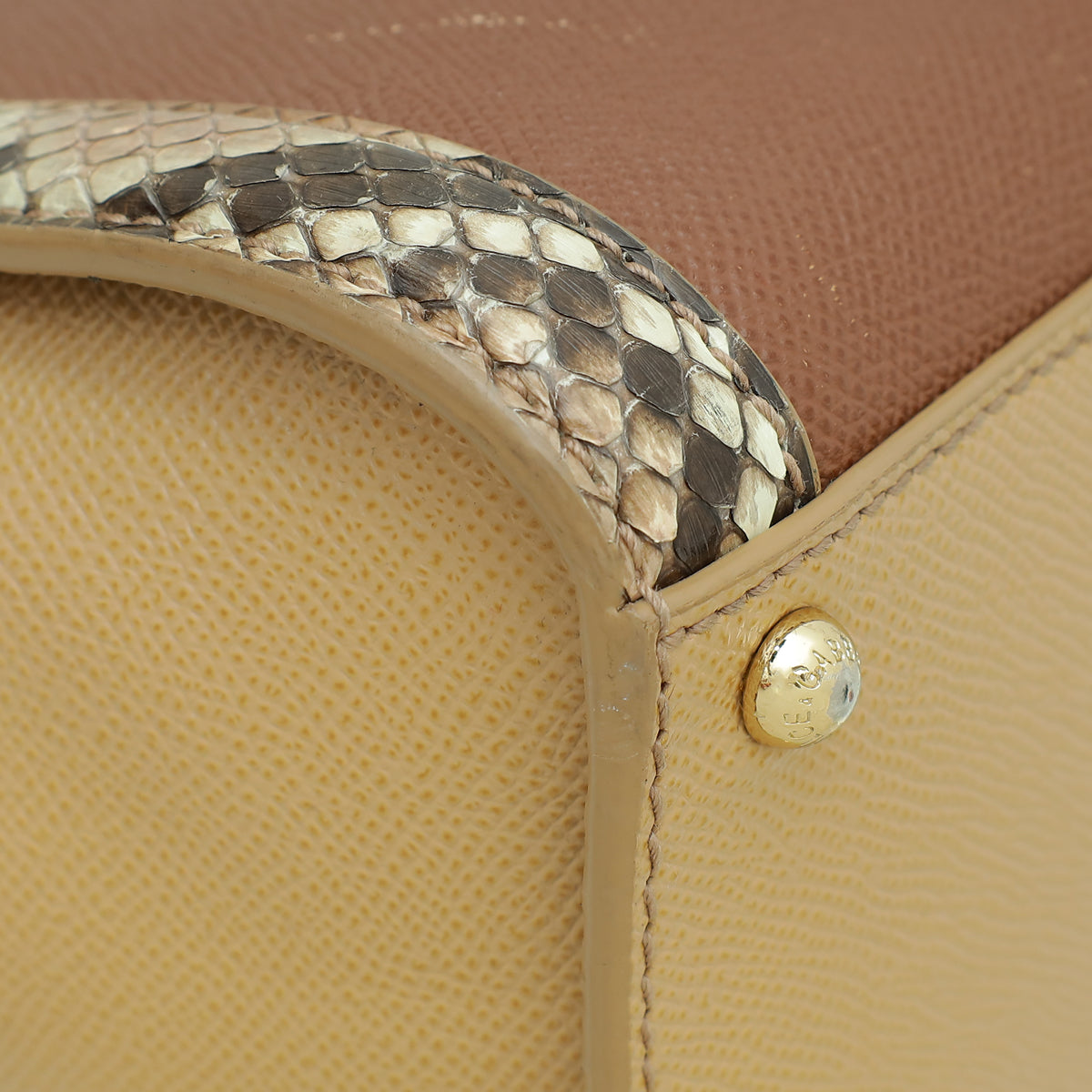 Dolce & Gabbana Tricolor Dauphine & Python Monica Medium Top Handle Bag
