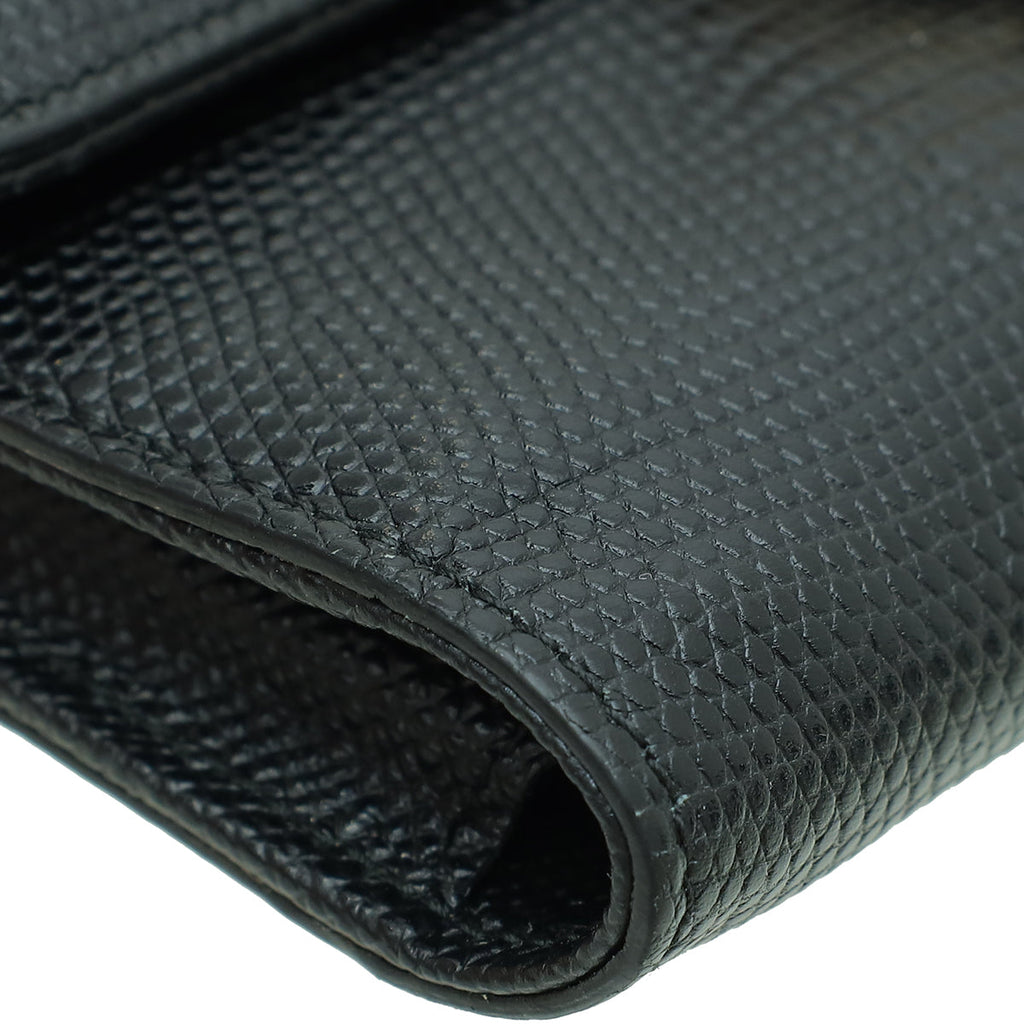 Dolce & Gabbana Black Lizard Embossed Lucia Von Bag
