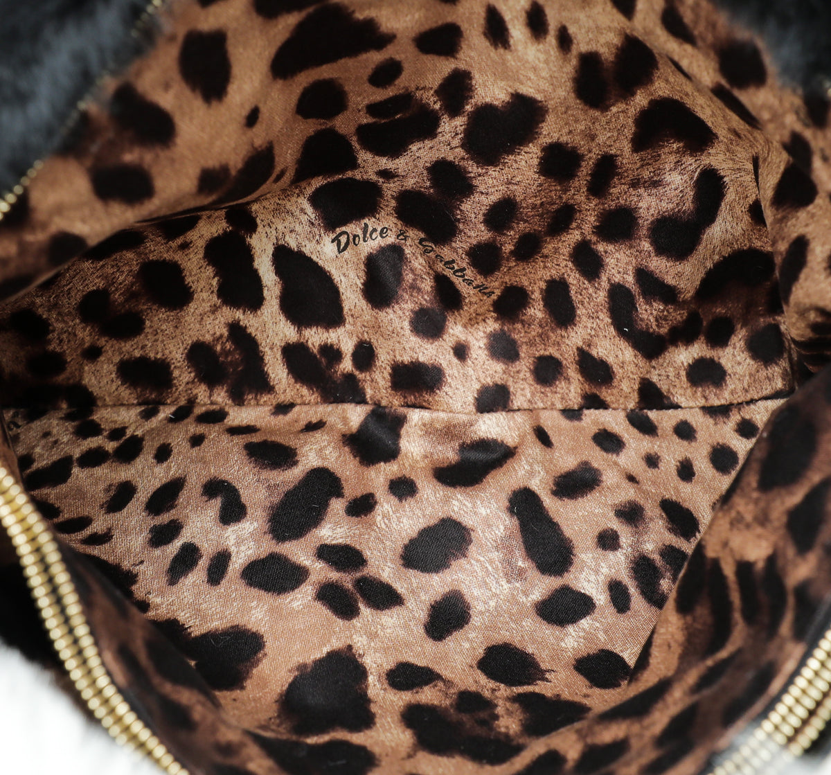 Dolce & Gabbana Bicolor DG Eco Fur Cleo Crossbody Bag