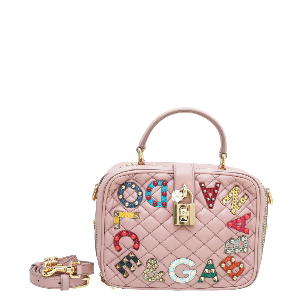 Dolce & Gabbana Pink Dolce Soft Embellished Small Bag