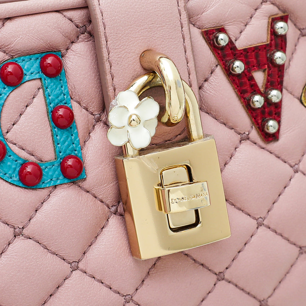 Dolce & Gabbana Pink Dolce Soft Embellished Small Bag