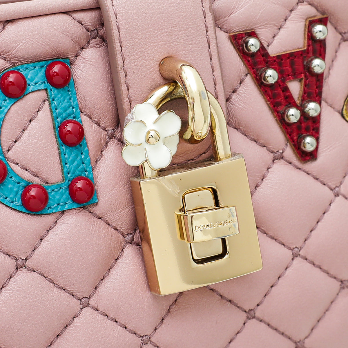 Dolce & Gabbana Pink Dolce Soft Embellished Small Bag
