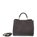 Dolce & Gabbana Burgundy Dauphine Sicily Shopper Medium Bag