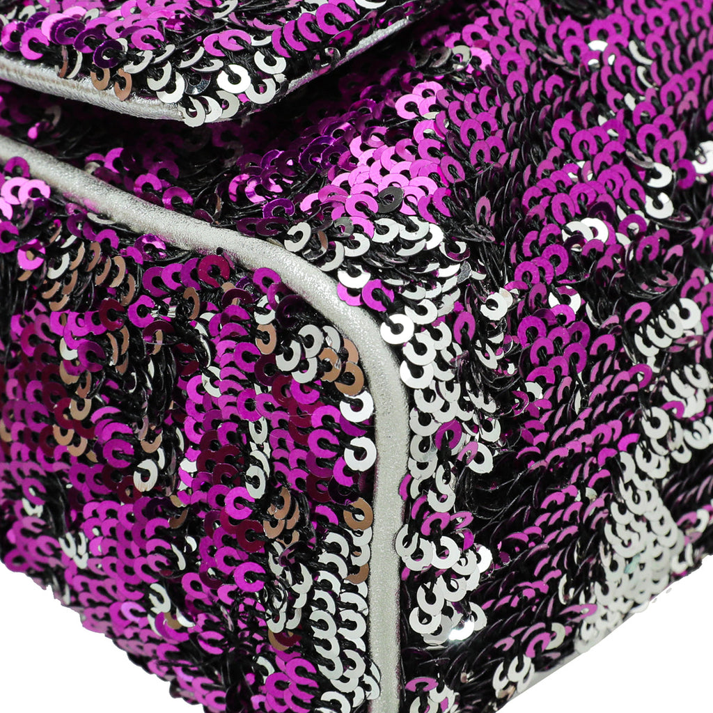 Dolce & Gabbana Bicolor Sequins Miss Charles Flap Bag