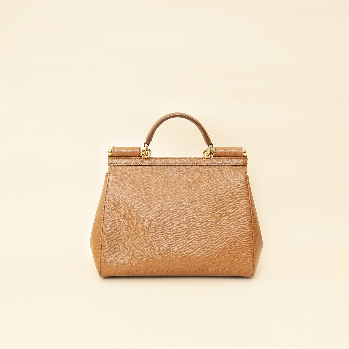 Dolce & Gabbana Brown Sicily Dauphine Medium Flap Bag